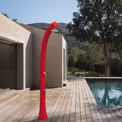 Doccia Solare da Esterno Giardino 26L Miscelatore e Lavapiedi Arkema New Happy Ruby