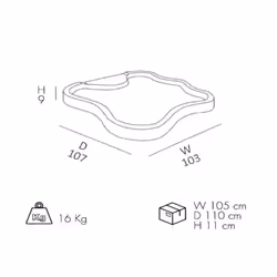 Piatto Doccia In Polietilene Modello Lake 107 X 103 Cm Colore Antracite Cv-D108/7016