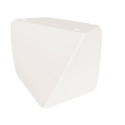 Pouf da Giardino 45x45 cm in Resina Arkema Twisty Pouf Bianco