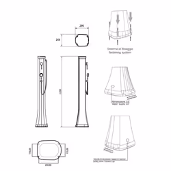 Mini Doccia Solare da Giardino Lavapiedi Miscelatore e Doccetta Mobile Arkema Happy Go Bianco - Vista aggiuntiva 4