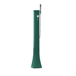 Doccia Solare Bassa Happy Go 23Lt In Polietilene Con Rubinetto E Doccetta Mobile Colore Verde Scuro Cv-Hg180/6016