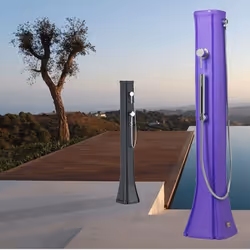 Doccia Solare Bassa Happy Go 23Lt In Polietilene Con Rubinetto E Doccetta Mobile Colore Verde Scuro Cv-Hg180/6016