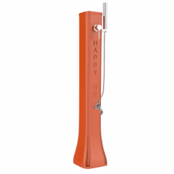 Doccia Solare Bassa Happy Go 23Lt In Polietilene Con Rubinetto E Doccetta Mobile Colore Arancione Cv-Hg180/2009