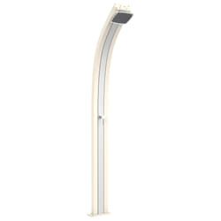 Doccia Solare da Esterno Giardino 30L Miscelatore Arkema Spring Fascia Inox Bianco Crema