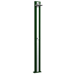 Doccia Solare da Esterno Giardino 30L Miscelatore Arkema Spring S Fascia Inox Verde