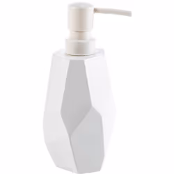 Accessori bagno: Dispenser dosasapone in solid surface della serie surface bamboo di Cipì con finitura bianco matto Particola ...