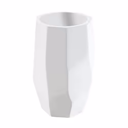 Accessori bagno: Bicchiere portaspazzolino da appoggio in solid surface della serie surface bamboo di Cipì con finitura bianc ...