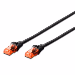 Ewent IM1014, 2 m, Cat6, U/UTP (UTP), RJ-45, RJ-45, Nero
