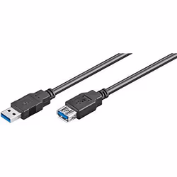 Ewent EC1009, 3 m, USB A, USB A, USB 3.2 Gen 1 (3.1 Gen 1), Maschio/Femmina, Nero