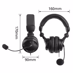 Ewent EW3564 cuffia e auricolare Cablato A Padiglione Musica e Chiamate Nero - Vista aggiuntiva 3