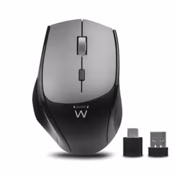Ewent EW3245, Mano destra, Ottico, RF Wireless, 2400 DPI, Nero, Grigio