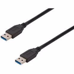 Ewent EC1021, 1 m, USB A, USB A, USB 3.2 Gen 1 (3.1 Gen 1), Nero
