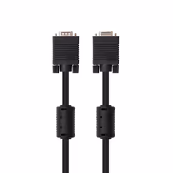 Ewent EC1104, 3 m, VGA (D-Sub), VGA (D-Sub), Maschio, Maschio, Nero