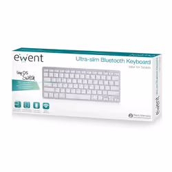 Ewent EW3160 tastiera per dispositivo mobile Italiano Bluetooth Argento, Bianco - Vista aggiuntiva 4