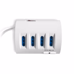 Ewent EW3934 prolunghe e multiple 2 m 5 presa(e) AC Interno Blu, Bianco - Vista aggiuntiva 4