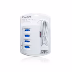 Ewent EW3934 prolunghe e multiple 2 m 5 presa(e) AC Interno Blu, Bianco - Vista aggiuntiva 6