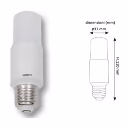Lampo Lampadina Led Potenza 11W Attacco E27 965 Lumen Luce Naturale 4000K.