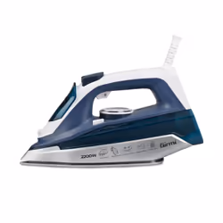 Girmi ST61 Ferro da stiro a secco e a vapore Piastra in Ceramica 2200 W Blu, Argento, Bianco