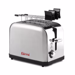 Girmi TP56, 2 fetta/e, Acciaio inox, Acciaio inox, Pulsanti, Livello, Manopola, 850 W, 220 - 240 V