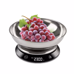 Girmi PS84 Nero, Acciaio inox Superficie piana Rotondo Bilancia da cucina elettronica - Vista aggiuntiva 4