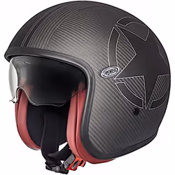 Premier Vintage Carbon Star Casco Jet, nero, dimensione S per uomo