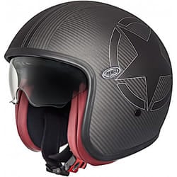 Premier Vintage Carbon Star Casco Jet, nero, dimensione S per uomo