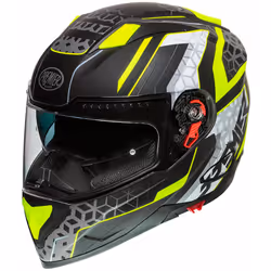Premier Vyrus EM Y9 BM Casco, nero-bianco-giallo, dimensione XS per uomo
