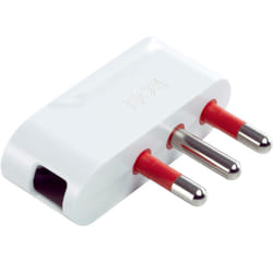 Spina 10A 2P+T, piegata a 90°, bianco, serie Emilia Specialist Rosi RS9706B