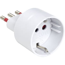 Rosi - Adattatore da spina 10A a presa schuko 16A, bianco, serie Emilia Specialist RS7700B