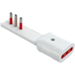 Adattatore extra flat Rosi 90 gradi 10/16a bianco- rs7711b