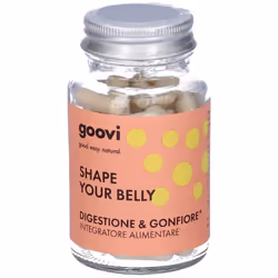Goovi Shape Your Belly è un integratore a alimentare studiato per alleviare la sensazione di gonfiore, grazie a ingredienti d ...