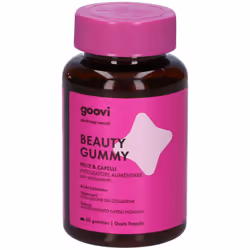 Goovi Beauty Gummy, 60 caramelle per la salute di pelle e capelli. Con Acido Ialuronico, Vitamina C, E, D, Biotina e Selenio. ...