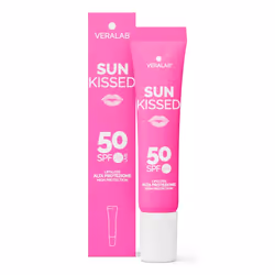 Veralab Sunkissed Lipgloss SPF50 alta protezione 10 ml, Balsamo per labbra, Donna, Olio di cocco, Burro di karité, Nutriente, ...