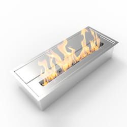 Divina Fire - Bruciatore per camino a bioetanolo biocamino in acciaio inox 3,5 lt 45,7X18,7XH9,5 cm