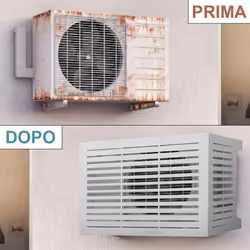 Copricondizionatore copertura per climatizzatore LINEAR M Bianco in alluminio L86 x P44 x H68 cm - Vista aggiuntiva 3