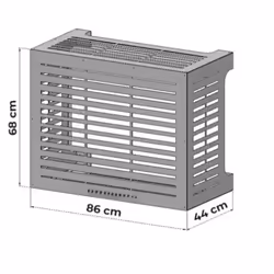 Copricondizionatore copertura per climatizzatore LINEAR M Bianco in alluminio L86 x P44 x H68 cm - Vista aggiuntiva 4
