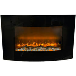 Divina Fire - Camino elettrico caminetto da parete san diego L88,5 x P13,5 x H56
