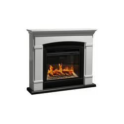 Divina Fire - Camino Elettrico adams mobile Bianco in Legno potenza 900/1800W 107x24x95,2 cm