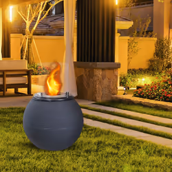 DIVINA FIRE Botticelli Interno/esterno Caminetto freestanding Bioetanolo Grigio - Vista aggiuntiva 6