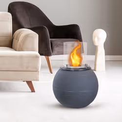 DIVINA FIRE Botticelli Interno/esterno Caminetto freestanding Bioetanolo Grigio - Vista aggiuntiva 7