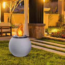 DIVINA FIRE Botticelli Interno/esterno Caminetto freestanding Bioetanolo Beige - Vista aggiuntiva 6