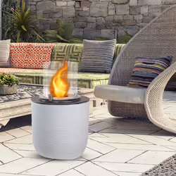 DIVINA FIRE Raffaello Interno/esterno Caminetto freestanding Bioetanolo Perlato - Vista aggiuntiva 8