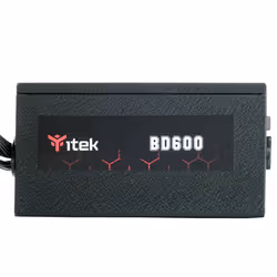 itek BD600 alimentatore per computer 600 W 24-pin ATX ATX Nero - Vista aggiuntiva 5