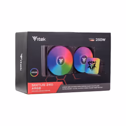 itek SKETLIQ 240 ARGB Processore Kit di raffreddamento a liquido 12 cm Nero - Vista aggiuntiva 7