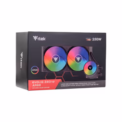 itek EVOLIQ 240 V2 ARGB Processore Kit di raffreddamento a liquido 12 cm Nero - Vista aggiuntiva 7