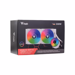 itek EVOLIQ 240 V2 ARGB (White Edition) Processore Kit di raffreddamento a liquido 12 cm Bianco - Vista aggiuntiva 7
