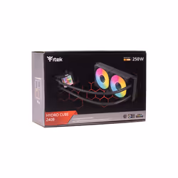 itek HYDRO CUBE 240B Processore Kit di raffreddamento a liquido 12 cm Nero - Vista aggiuntiva 6