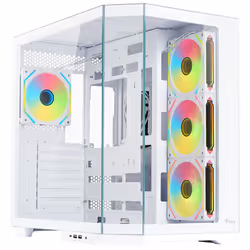 itek DARK CAVE AKU, Tower, PC, Bianco, ATX, micro ATX, Mini-ITX, Acciaio, Gaming