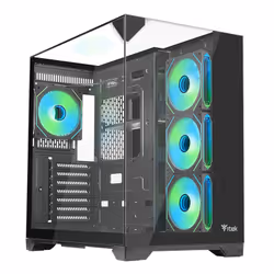 itek DARK CAVE PANO, Tower, PC, Nero, ATX, micro ATX, Mini-ITX, Gaming, Blu, Verde, Rosso