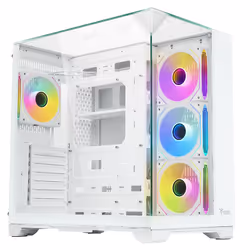 itek DARK CAVE PANO, Tower, PC, Bianco, ATX, micro ATX, Mini-ITX, Gaming, Blu, Verde, Rosso